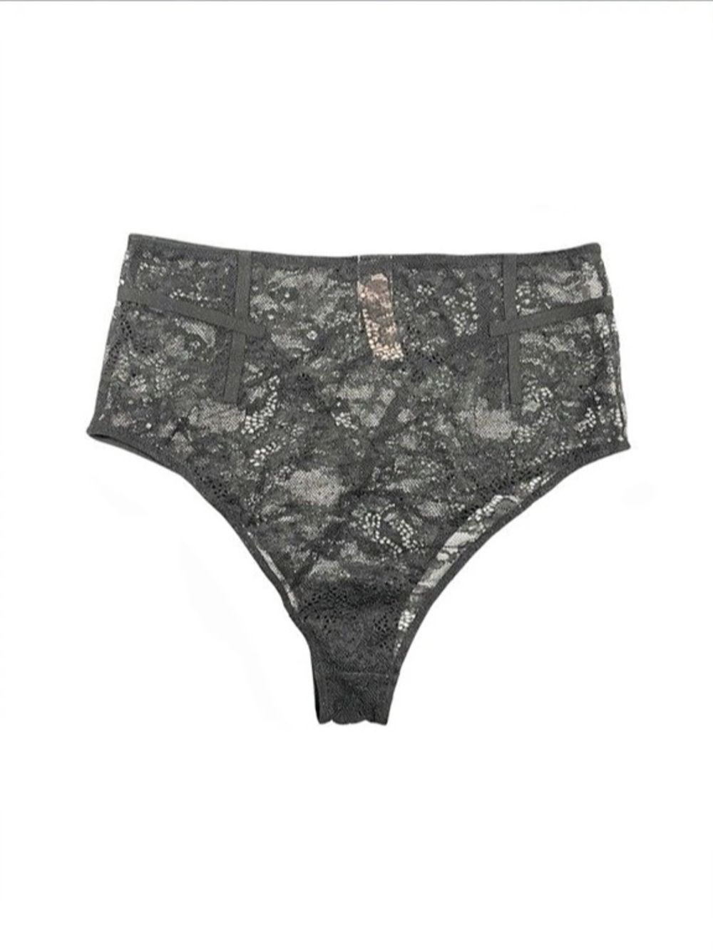 Victoria's Secret High-Waist Black Lace Thong Panty | XS | NWT
